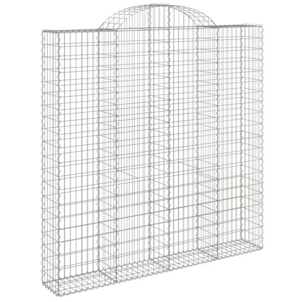 vidaXL Συρματοκιβώτια Τοξωτά 14 τεμ. 200x30x200/220 εκ. Γαλβαν. Ατσάλι