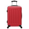 vidaXL Σετ Βαλίτσας με κλειδαριά 3 pcs Κόκκινο 50 x 31 x 78 εκ