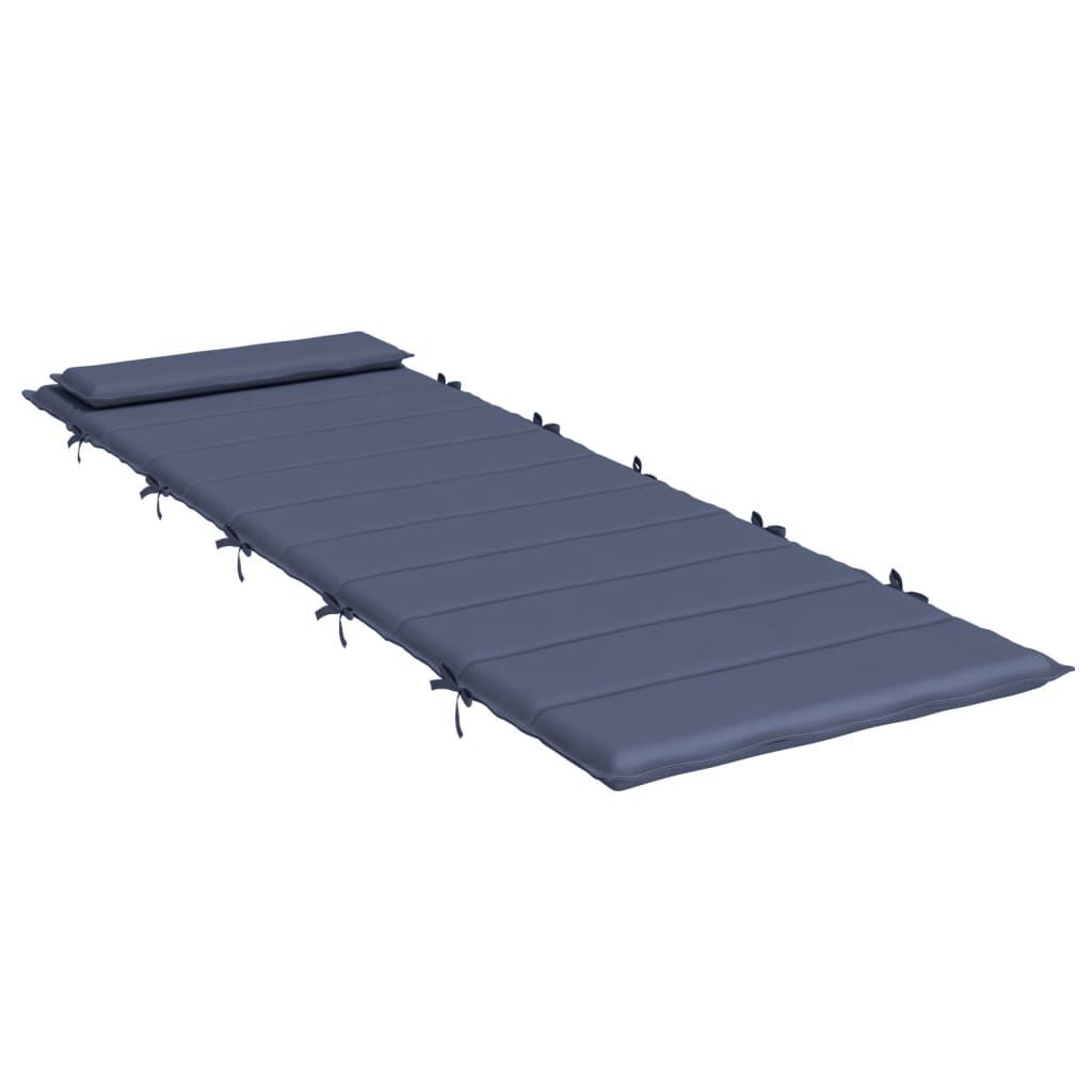 vidaXL Μαξιλάρι Ξαπλώστρας Ναυτικό Μπλε 180x60x4 εκ. από Ύφασμα Oxford