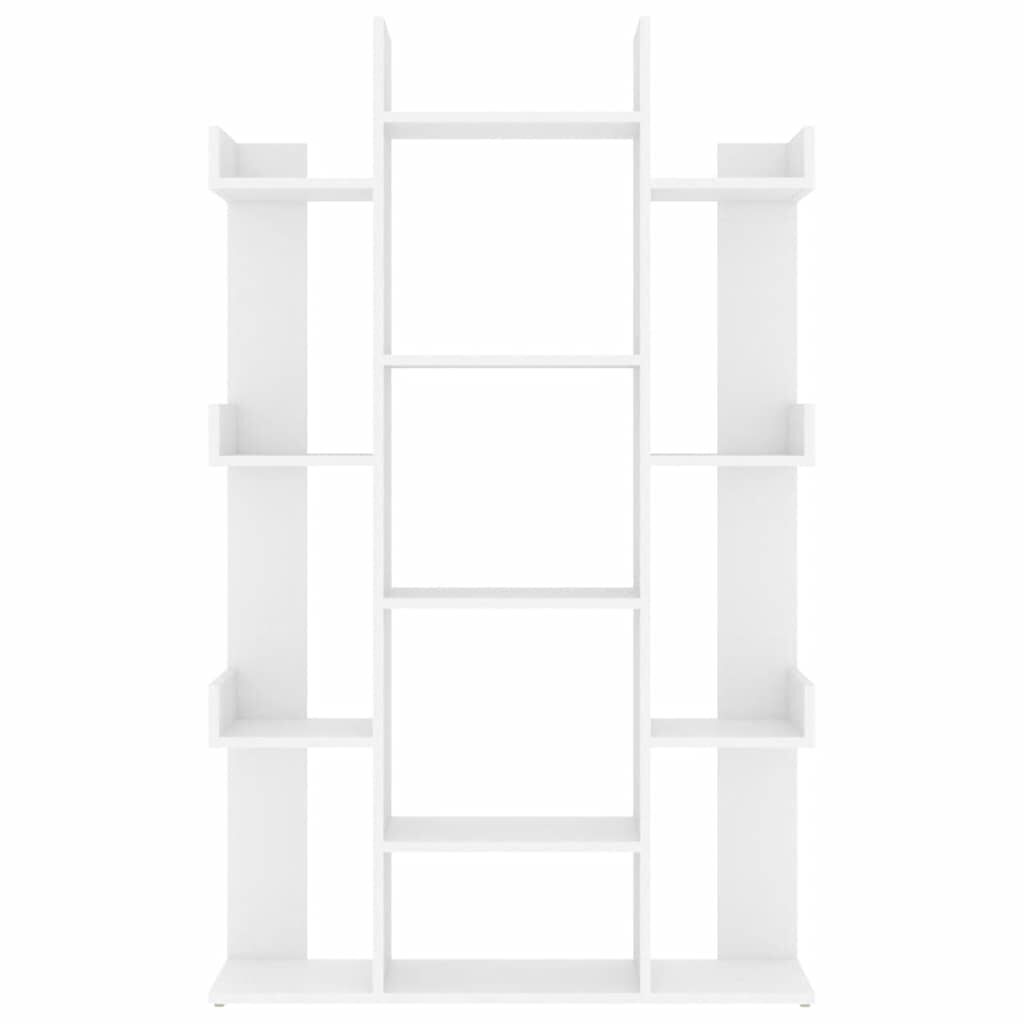 vidaXL Βιβλιοθήκη Λευκή 86 x 25,5 x 140 εκ. από Επεξ. Ξύλο