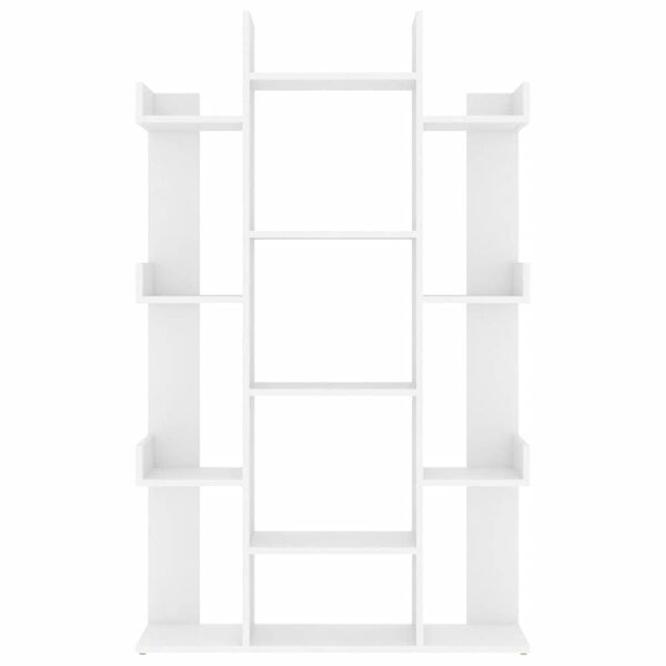 vidaXL Βιβλιοθήκη Λευκή 86 x 25,5 x 140 εκ. από Επεξ. Ξύλο