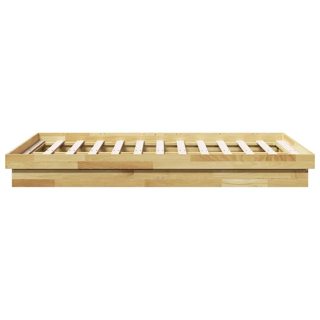 vidaXL Πλαίσιο κρεβατιού χωρίς στρώμα 120x190 cm μασίφ ξύλο δρυς