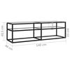 vidaXL Έπιπλο Τηλεόρασης Διαφανές 140x40x40,5εκ. από Γυαλί Ασφαλείας
