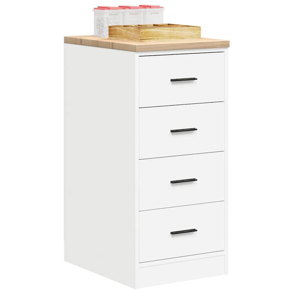 vidaXL ντουλάπι αποθήκευσης γκαράζ Λευκό 40x51x85 εκ μασίφ ξύλο πεύκο