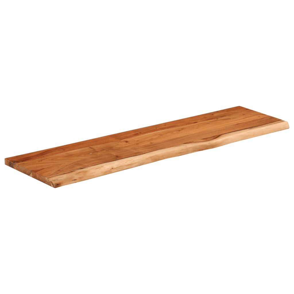 vidaXL Ράφι Επιτοίχιο Ορθ. Live Edge 60x20x2,5 εκ. Μασίφ Ξύλο Ακακίας