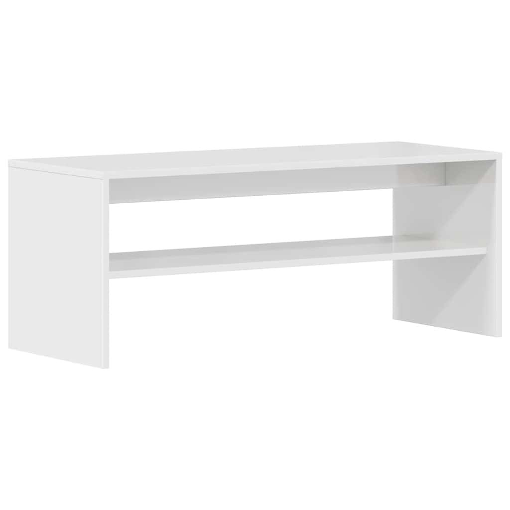 vidaXL Έπιπλο Τηλεόρασης Γυαλιστερό Λευκό 100x40x40 εκ. Μοριοσανίδα