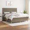 vidaXL &Kappa;&rho;&epsilon;&beta;ά&tau;&iota; Boxspring &mu;&epsilon; &Sigma;&tau;&rho;ώ&mu;&alpha; Taupe 160x200 &epsilon;&kappa;. &Upsilon;&phi;&alpha;&sigma;&mu;ά&tau;&iota;&nu;&omicron;