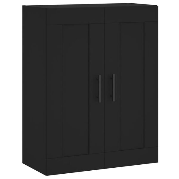 vidaXL Ντουλάπι Μαύρο 69,5x34x180 εκ. από Επεξεργασμένο Ξύλο