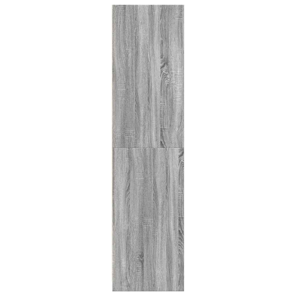 vidaXL Ντουλάπα Γκρι Sonoma 80x50x200 εκ. από Επεξεργασμένο Ξύλο