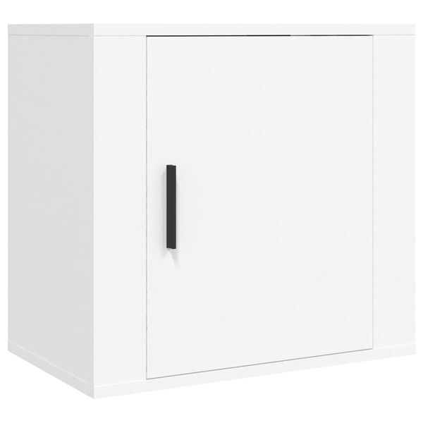 vidaXL Κομοδίνο Επιτοίχιο Λευκό 50 x 30 x 47 εκ.