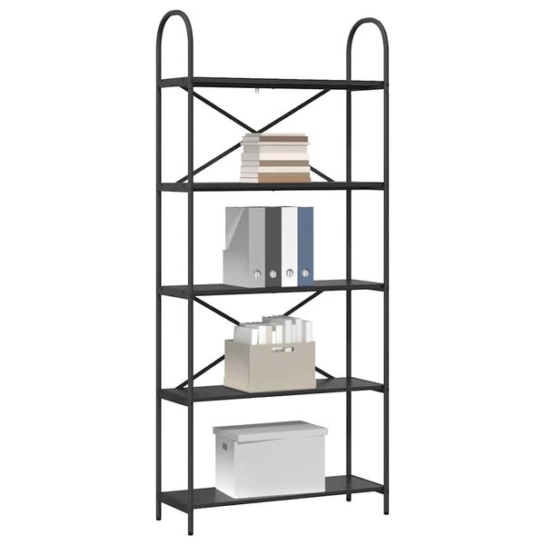 vidaXL &Rho;ά&phi;&iota; &Beta;&iota;&beta;&lambda;ί&omega;&nu; &Mu;&alpha;ύ&rho;&eta; &Omicron;&xi;&upsilon;ά 80 x 30 x 183 &epsilon;&kappa; &Epsilon;&pi;&epsilon;&xi;&epsilon;&rho;&gamma;&alpha;&sigma;&mu;έ&nu;&omicron; &xi;ύ&lambda;&omicron;