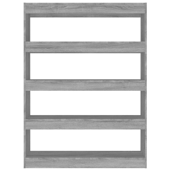 vidaXL Βιβλιοθήκη/Διαχωριστικό Χώρου Γκρι Sonoma 100x30x135 εκ.