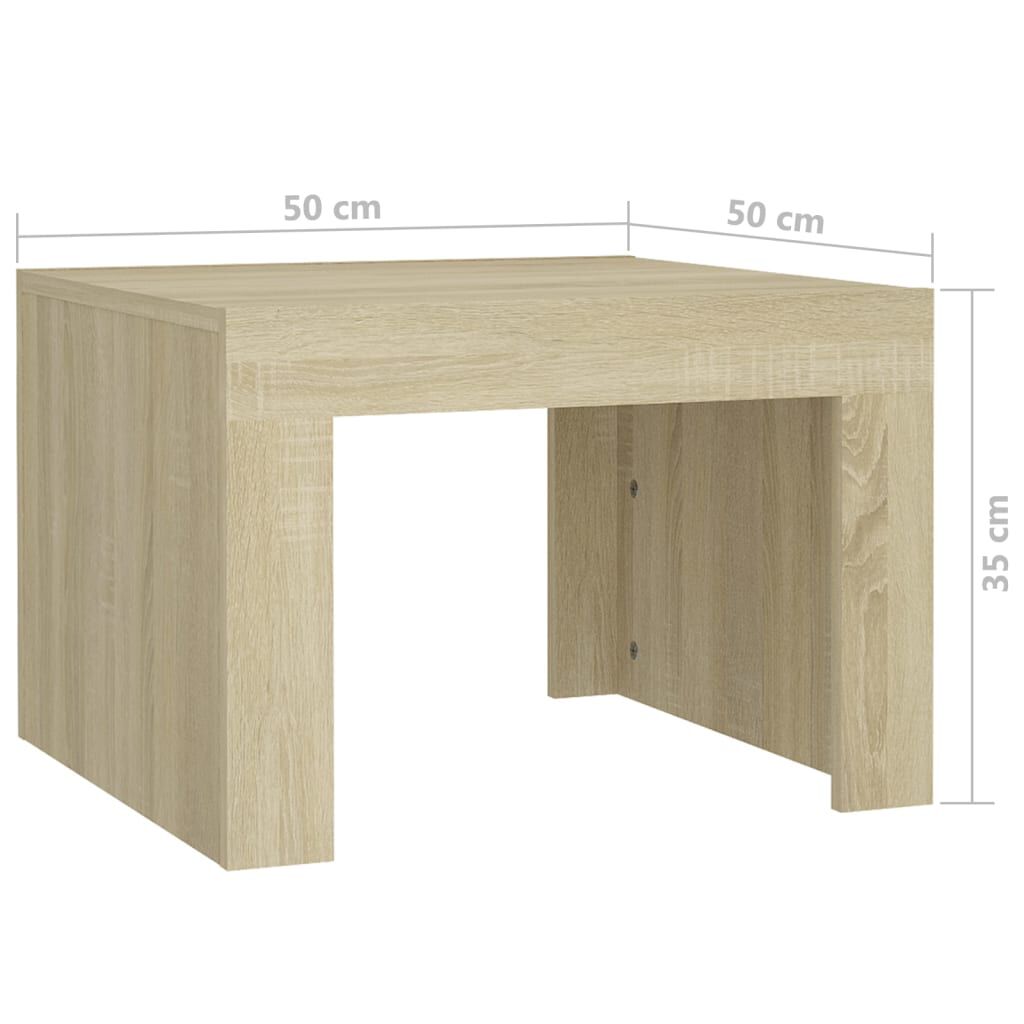 vidaXL Τραπεζάκι Σαλονιού Sonoma Δρυς 50x50x35 εκ. Επεξεργασμένο Ξύλο
