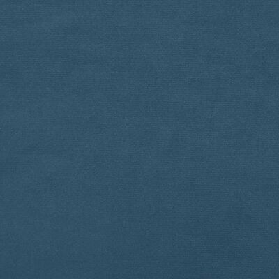 vidaXL Κρεβάτι Boxspring με Στρώμα & LED Σκ. Μπλε 120x190εκ. Βελούδινο