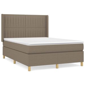 vidaXL &Kappa;&rho;&epsilon;&beta;ά&tau;&iota; Boxspring &mu;&epsilon; &Sigma;&tau;&rho;ώ&mu;&alpha; Taupe 140x190 &epsilon;&kappa;. &Upsilon;&phi;&alpha;&sigma;&mu;ά&tau;&iota;&nu;&omicron;