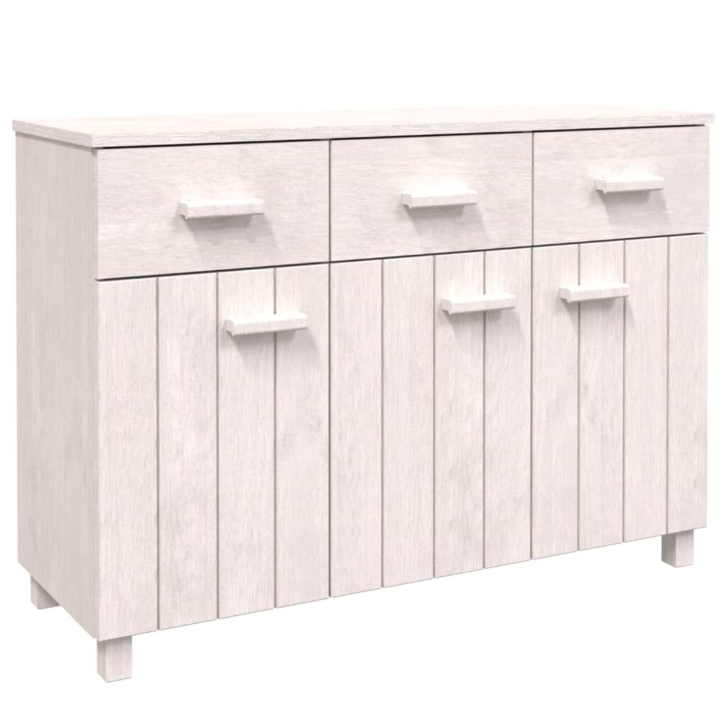 vidaXL Ντουλάπι HAMAR Λευκό 113 x 40 x 80 εκ. από Μασίφ Ξύλο Πεύκου