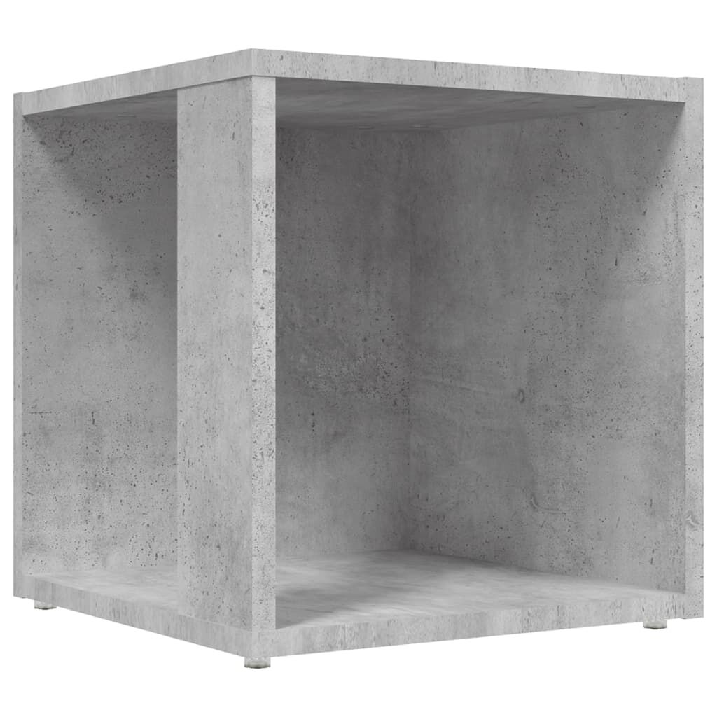 vidaXL Τραπέζι Βοηθητικό Γκρι Σκυροδέματος 33x33x34,5 εκ. Επεξ. Ξύλο