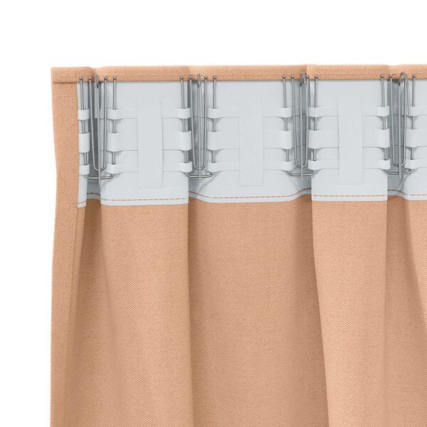 vidaXL Κουρτίνες 2 pcs Ανοιχτό καφέ 140 x 140 cm Πολυεστέρας
