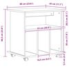 vidaXL Κινητό Ντουλάπι Μαύρη δρυς 60 x 45 x 55 εκ. Επεξεργασμένο ξύλο