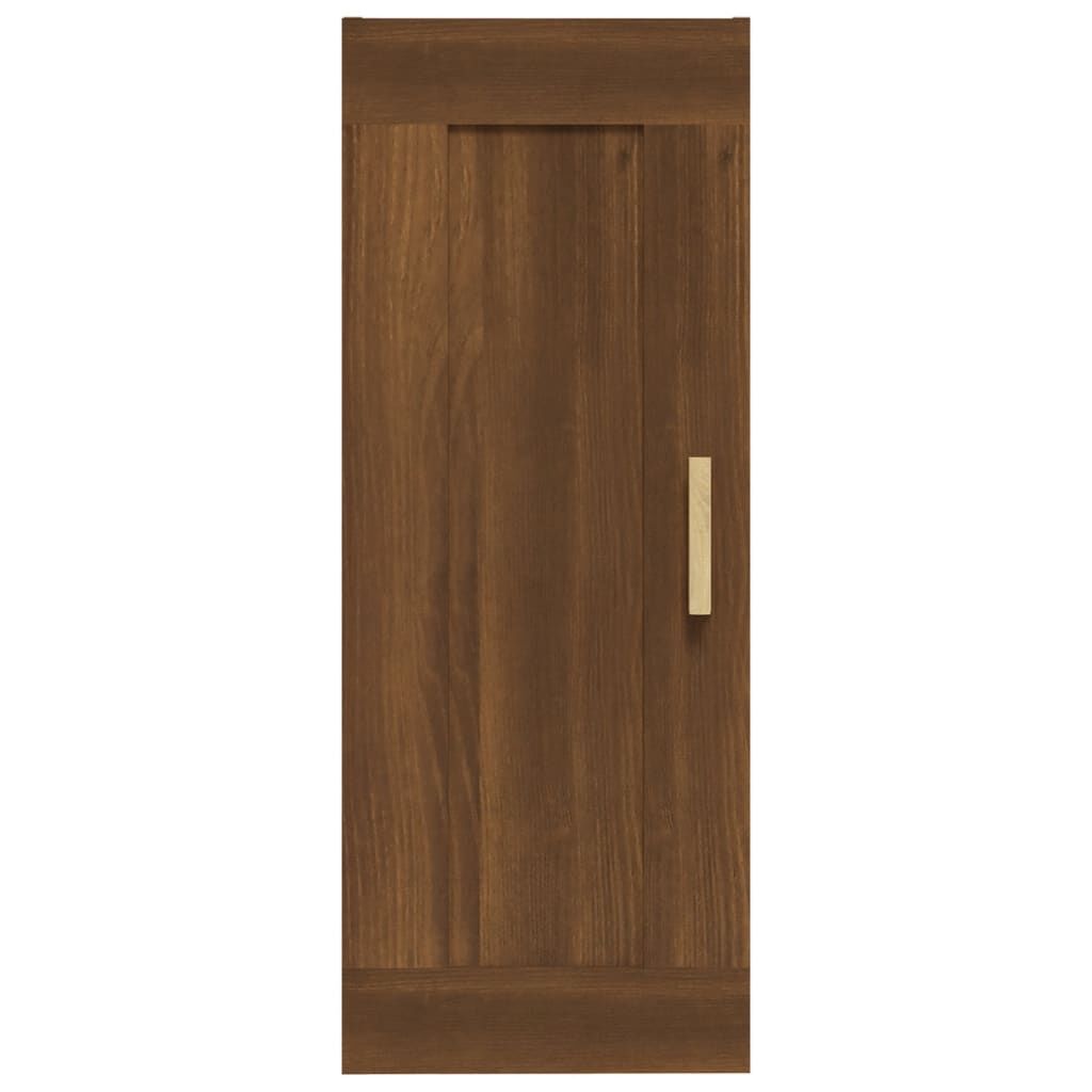 vidaXL Ντουλάπι Τοίχου Καφέ Δρυς 35x34x90 εκ. Επεξεργασμένο Ξύλο