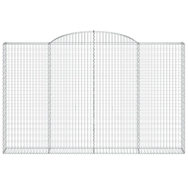 vidaXL Συρματοκιβώτια Τοξωτά 6 τεμ. 300x30x180/200 εκ. Γαλβαν. Ατσάλι