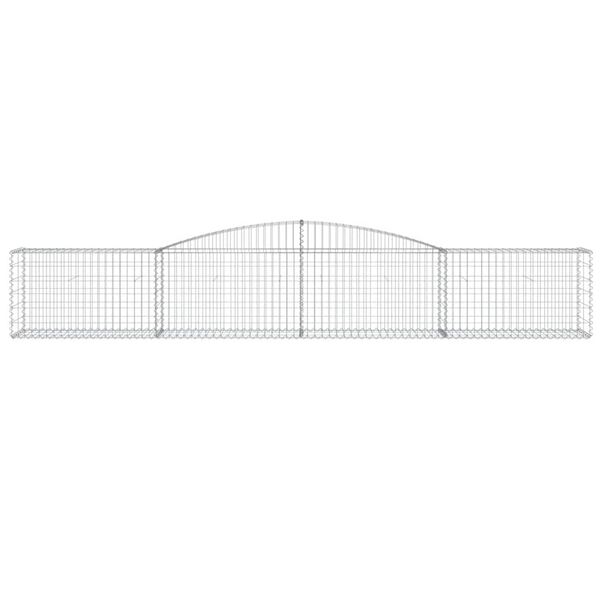 vidaXL Συρματοκιβώτια Τοξωτά 9 τεμ. 400x50x60/80 εκ. Γαλβαν. Ατσάλι