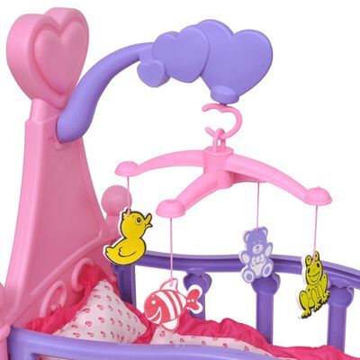 Κούνια για Κούκλες / Παιδικό Παιχνίδι Ροζ + Μοβ