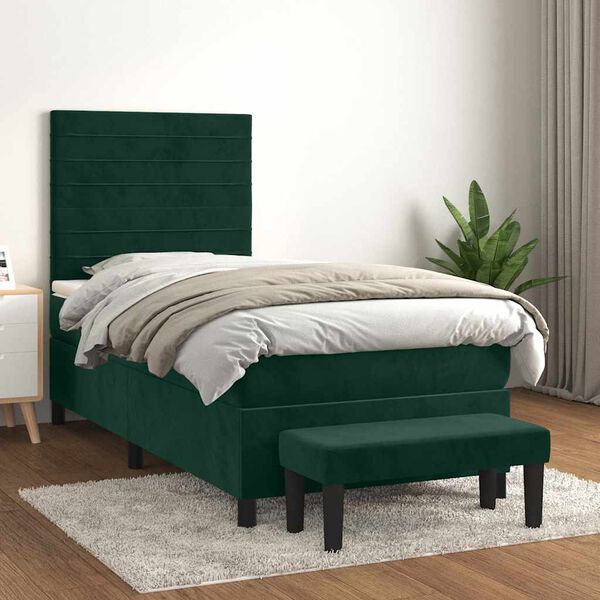 vidaXL &Kappa;&rho;&epsilon;&beta;ά&tau;&iota; Boxspring &mu;&epsilon; &Sigma;&tau;&rho;ώ&mu;&alpha; &Sigma;&kappa;&omicron;ύ&rho;&omicron; &Pi;&rho;ά&sigma;&iota;&nu;&omicron; 80x200 &epsilon;&kappa;. &Beta;&epsilon;&lambda;&omicron;ύ&delta;&iota;&nu;&omicron;