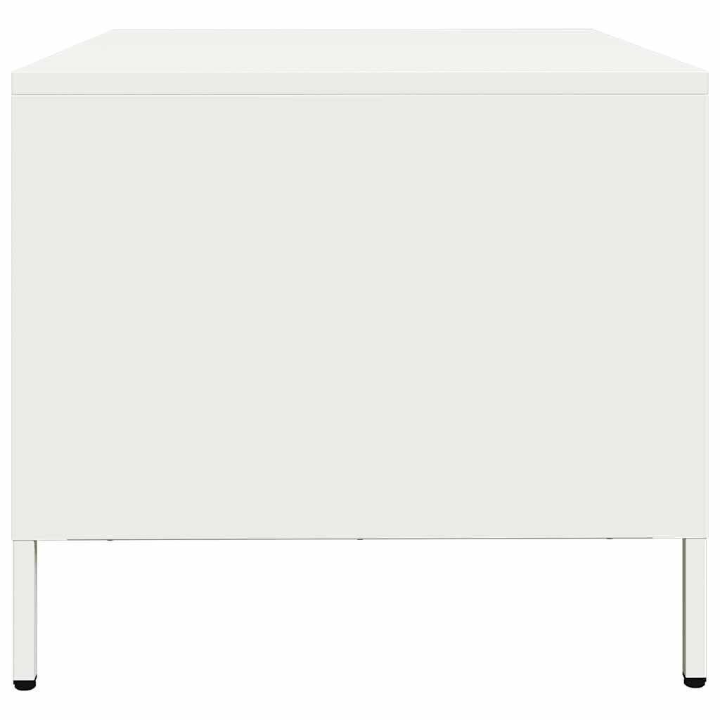 vidaXL Έπιπλο Τηλεόρασης Λευκό 68x50x43,5 εκ. Χάλυβας Ψυχρής Έλασης
