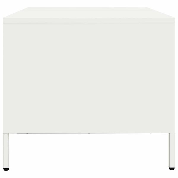 vidaXL Έπιπλο Τηλεόρασης Λευκό 68x50x43,5 εκ. Χάλυβας Ψυχρής Έλασης