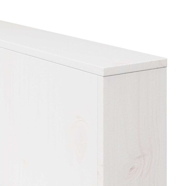 vidaXL Καναπές Κήπου Διθέσιος 134x60x62 cm Λευκός Μασίφ Ξύλο Πεύκο
