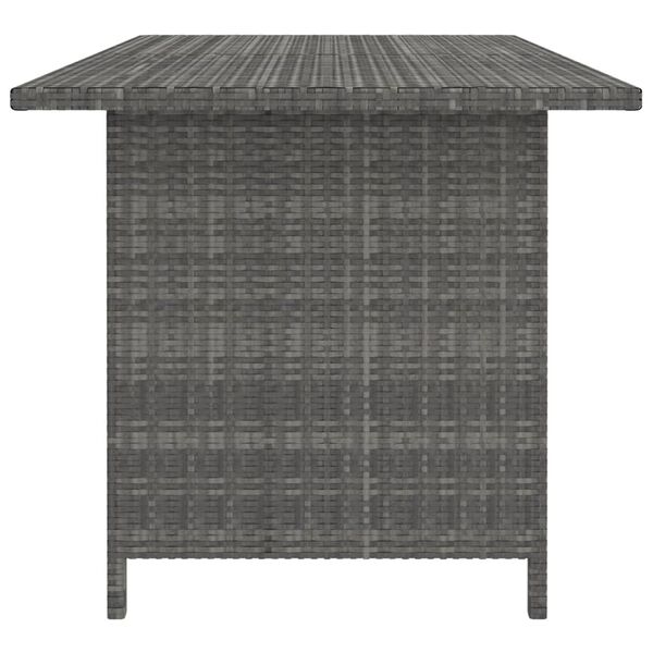 vidaXL Τραπεζαρία Κήπου Γκρι 110 x 70 x 65 εκ. από Συνθετικό Ρατάν