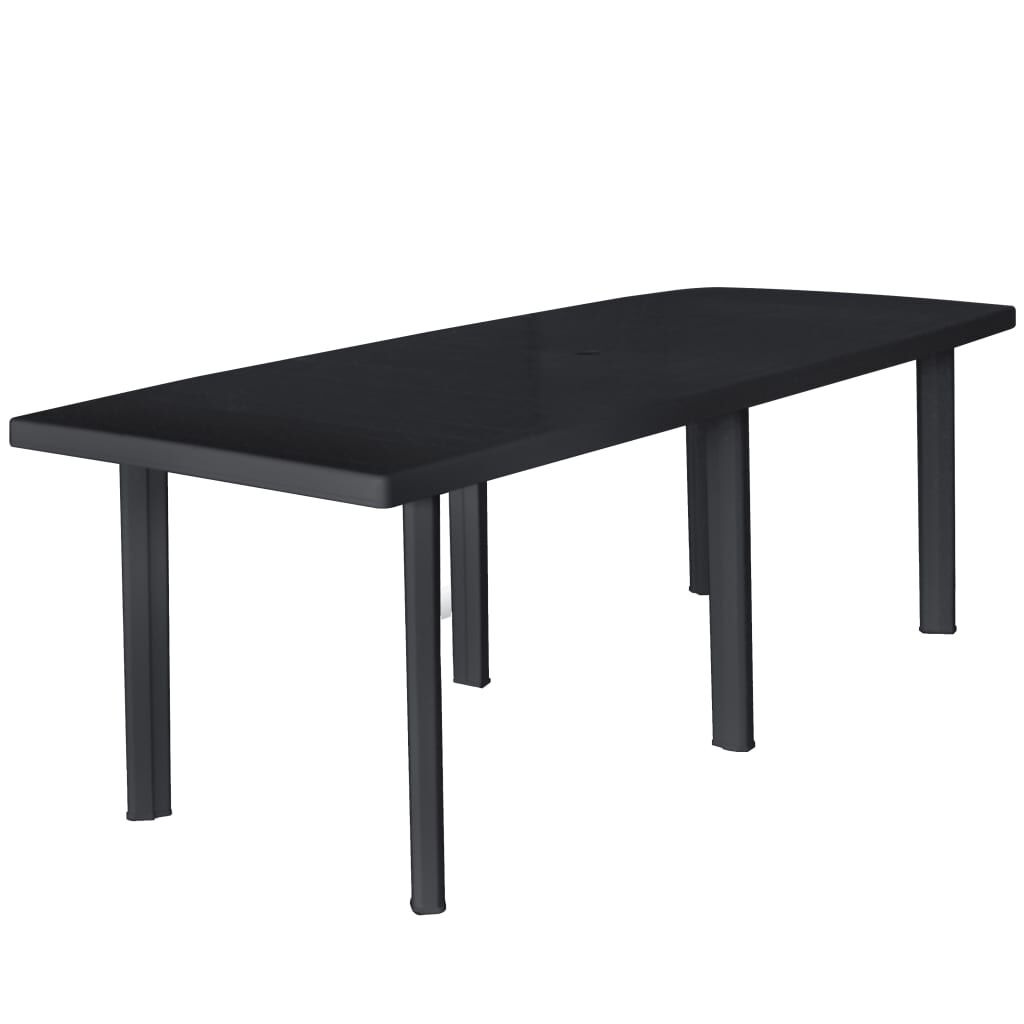 vidaXL Τραπέζι Κήπου Ανθρακί 216 x 90 x 72 εκ. Πλαστικό