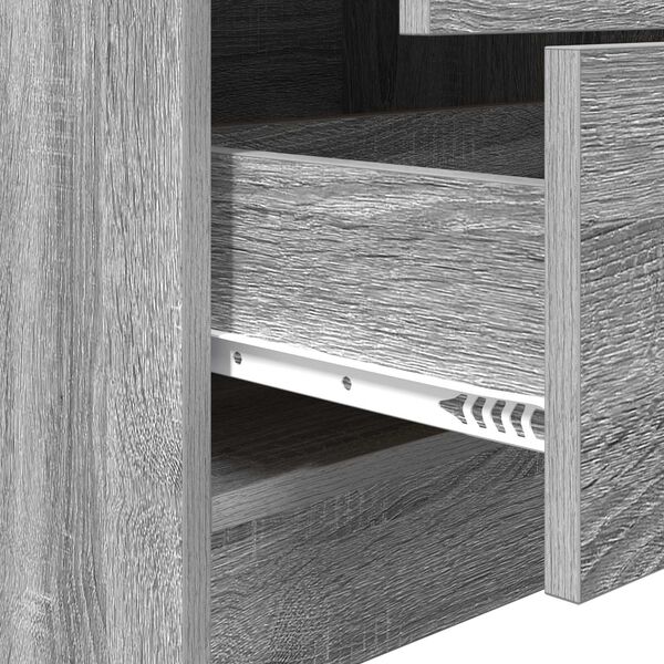 vidaXL Γραφείο με αποθηκευτικό χώρο 2 pcs Γκρι sonoma 60 x 50 x 76 εκ.
