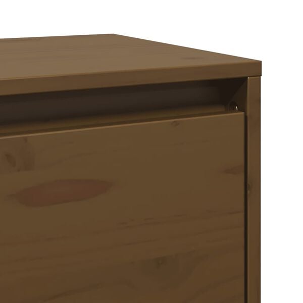 vidaXL Ντουλάπι Τοίχου Καφέ Μελί 45 x 30 x 35 εκ. Μασίφ Ξύλο Πεύκου