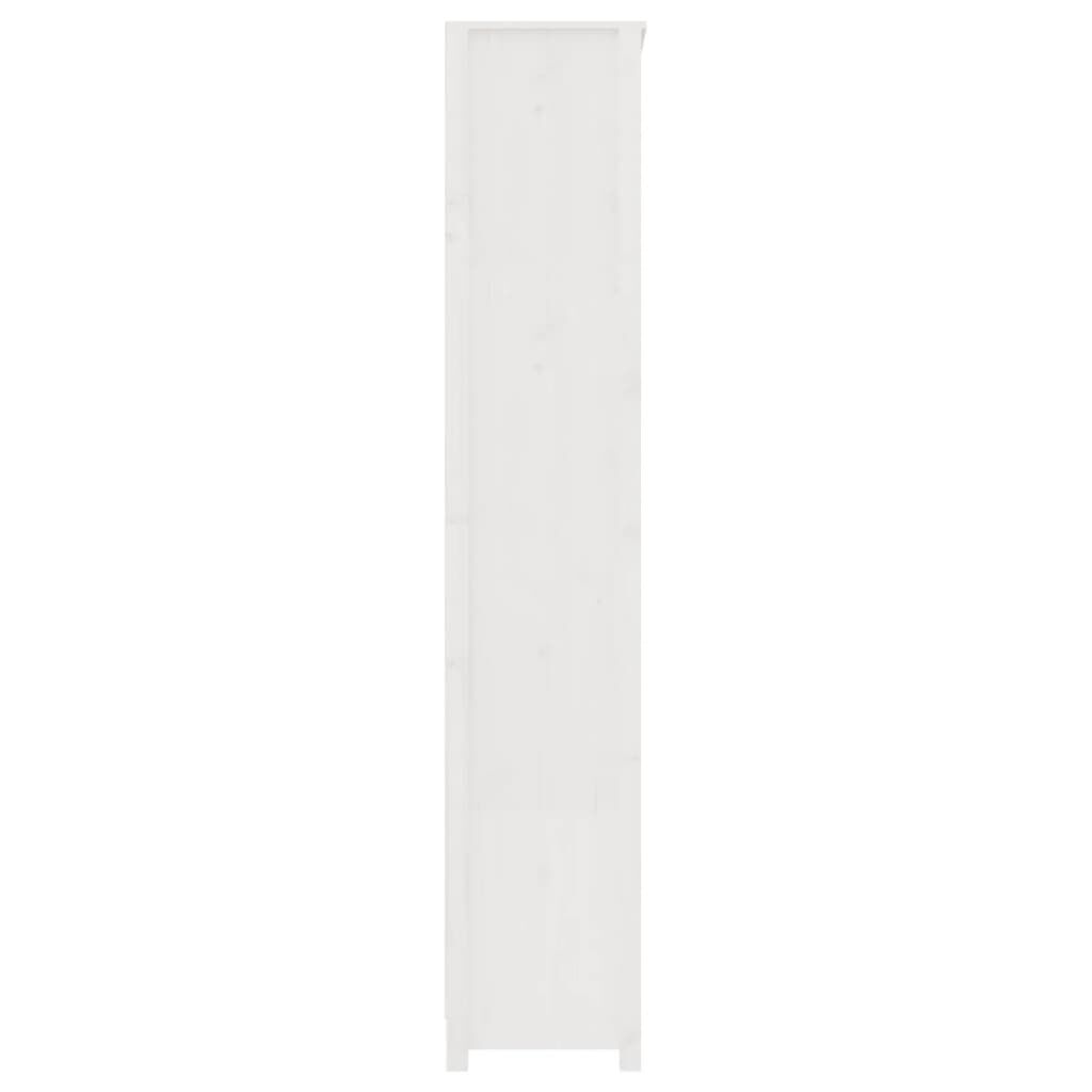 vidaXL Βιβλιοθήκη Λευκή 80x35x183 εκ. από Μασίφ Ξύλο Πεύκου