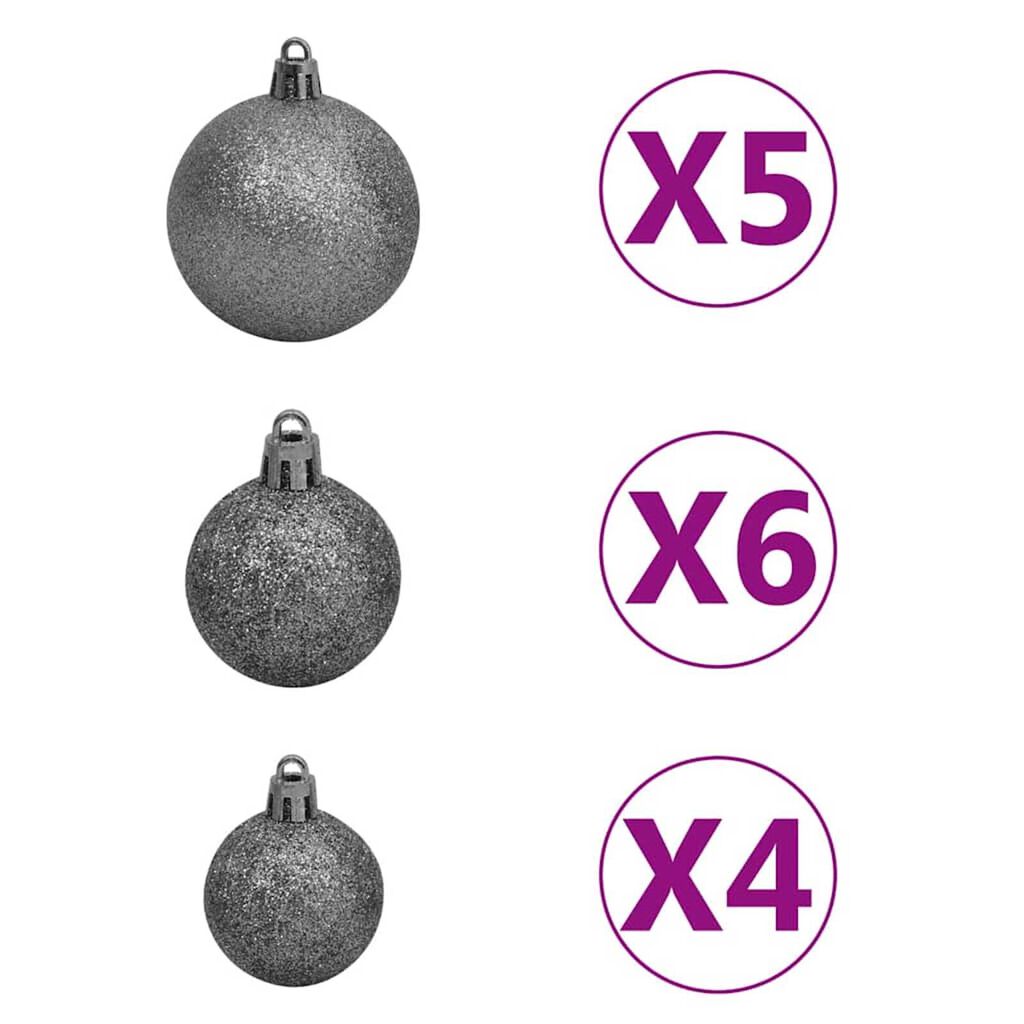 vidaXL Χριστουγ. Δέντρο Έλατο Nordmann LED/Μπάλες Πράσινο 180 εκ.