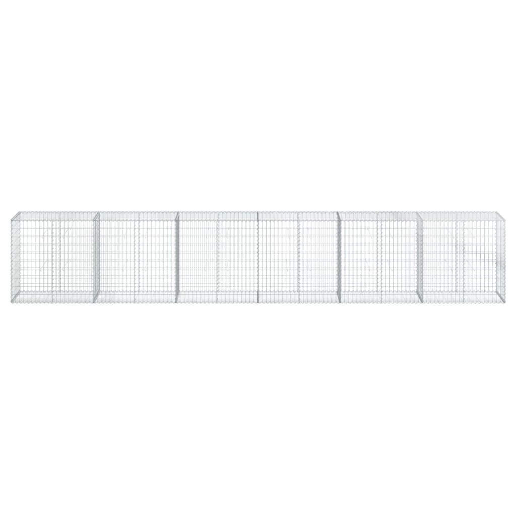 vidaXL Συρματοκιβώτιο με Κάλυμμα 600x50x100εκ. από Γαλβανισμένο Χάλυβα