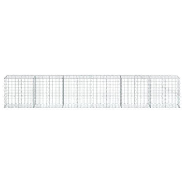 vidaXL Συρματοκιβώτιο με Κάλυμμα 600x50x100εκ. από Γαλβανισμένο Χάλυβα