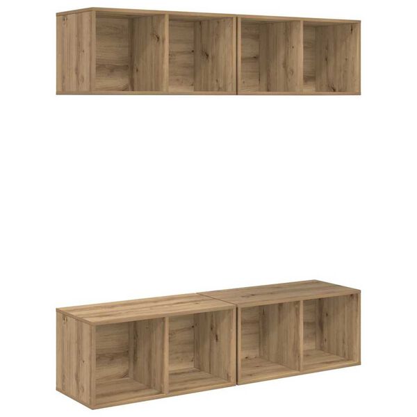 vidaXL Σετ επίπλου τηλεόρασης 4 pcs Artisan Oak 37 x 37 x 72 εκ