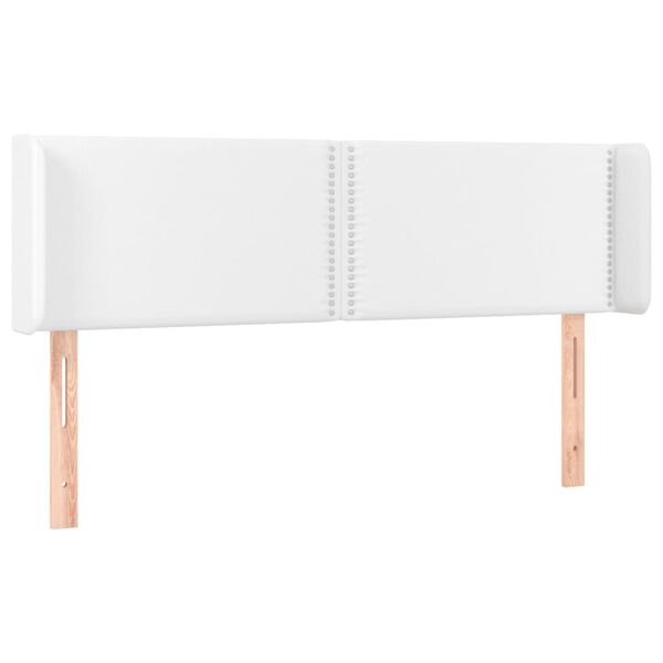 vidaXL Κεφαλάρι Κρεβατιού LED Λευκό 147x16x78/88 εκ. Συνθετ. Δέρμα