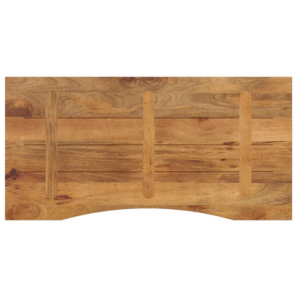 vidaXL Επιφάνεια Γραφείου Καμπύλη 110x50x2,5 εκ Μασίφ Ακατ. Μάνγκο