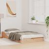 vidaXL Κρεβάτι δαπέδου Καφέ 75 x 190 cm Μασίφ ξύλο πεύκου