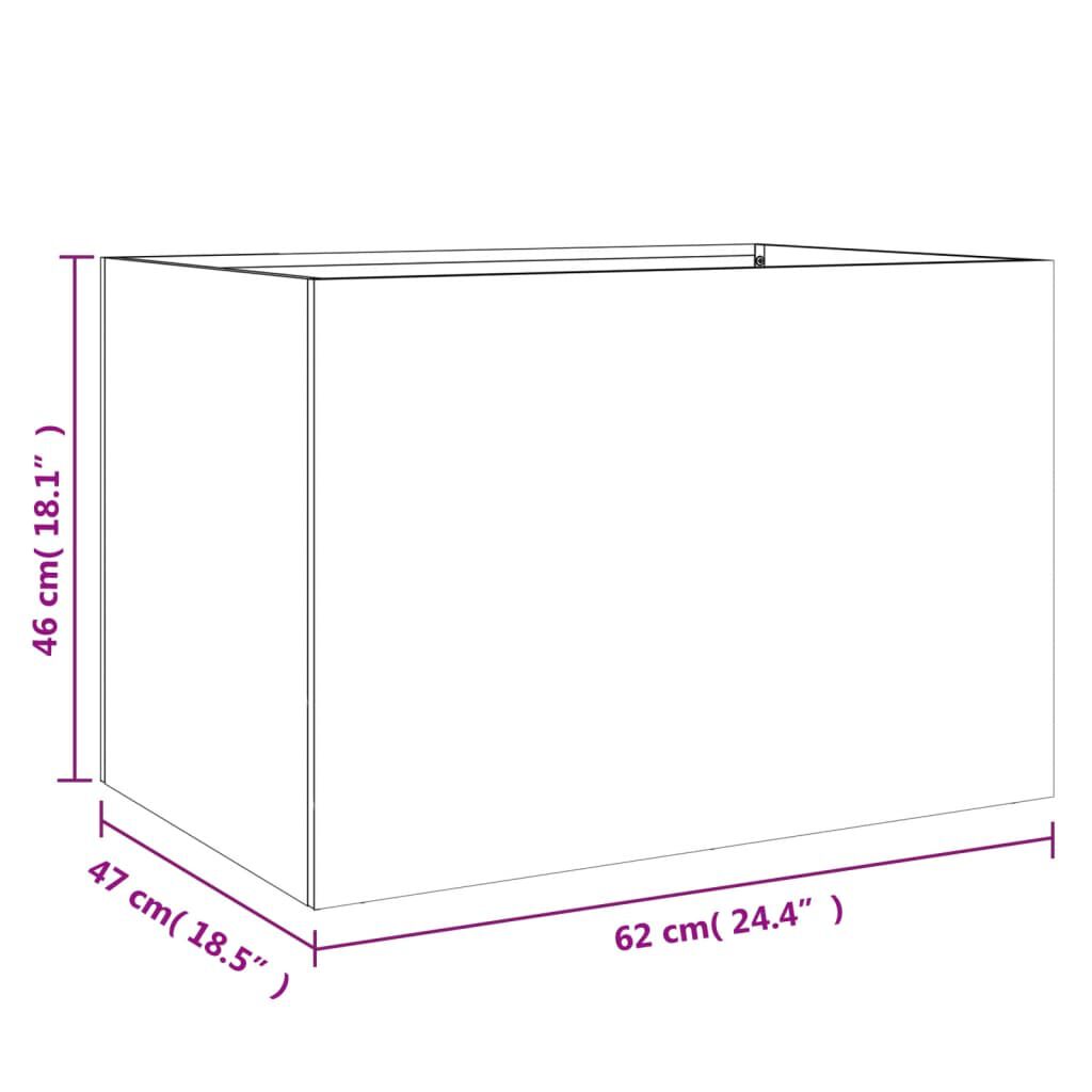 vidaXL Ζαρντινιέρα Λευκή 62x47x46 εκ. από Χάλυβα
