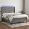 vidaXL &Kappa;&rho;&epsilon;&beta;ά&tau;&iota; Boxspring &mu;&epsilon; &Sigma;&tau;&rho;ώ&mu;&alpha; & LED &Sigma;&kappa;.&Gamma;&kappa;&rho;&iota; 140x190&epsilon;&kappa;. &Upsilon;&phi;&alpha;&sigma;&mu;ά&tau;&iota;&nu;&omicron;