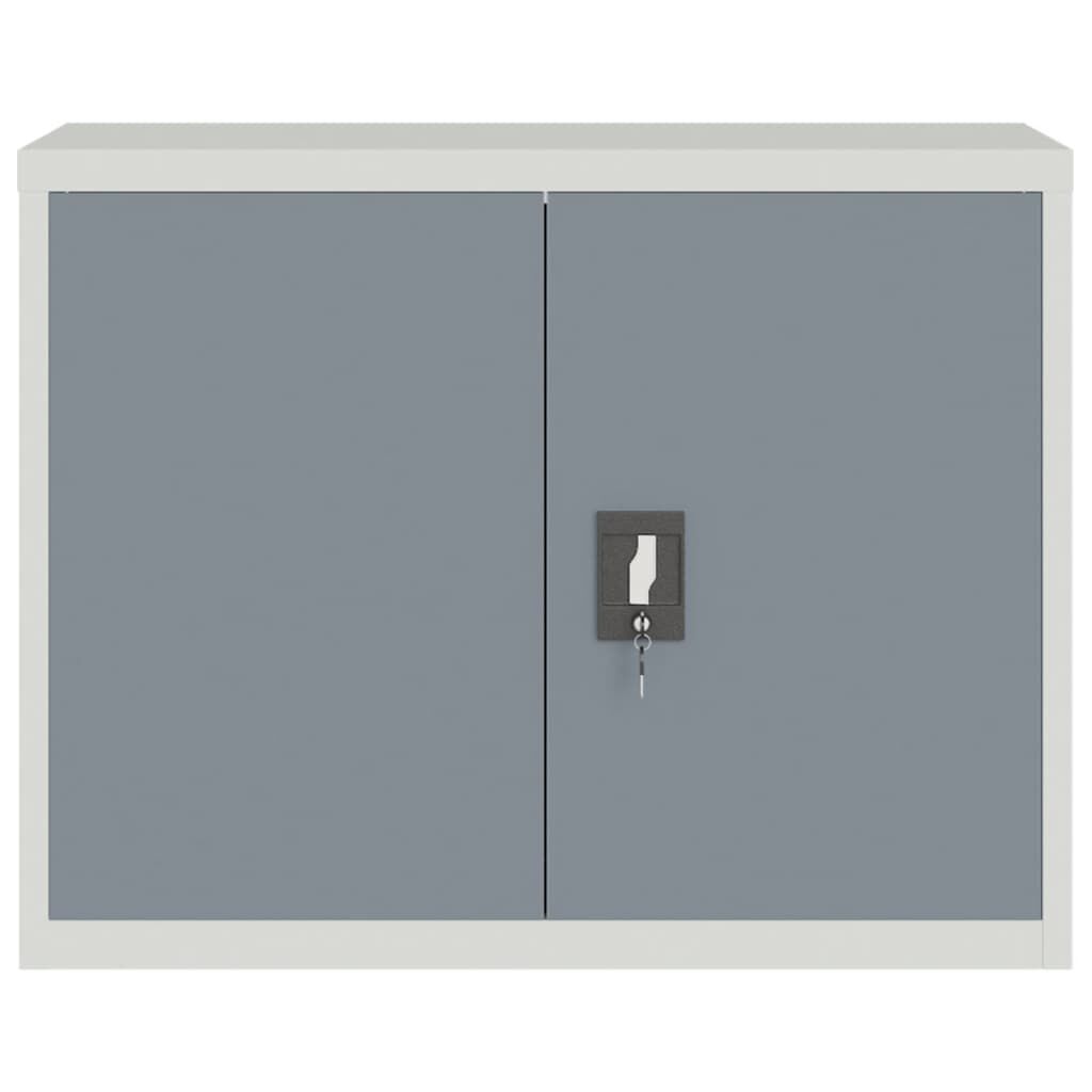 vidaXL Αρχειοθήκη Ανοιχτό Γκρι & Σκούρο Γκρι 90x40x70 εκ. Ατσάλινη