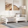 vidaXL Καναπές Κρεβάτι Λευκός 2 x (90 x 200) εκ. από Μασίφ Ξύλο Πεύκου