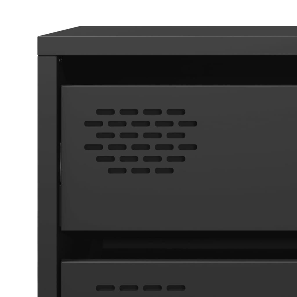 vidaXL Ντουλάπι Μαύρο 68x39x58,5 εκ. από Χάλυβα Ψυχρής Έλασης