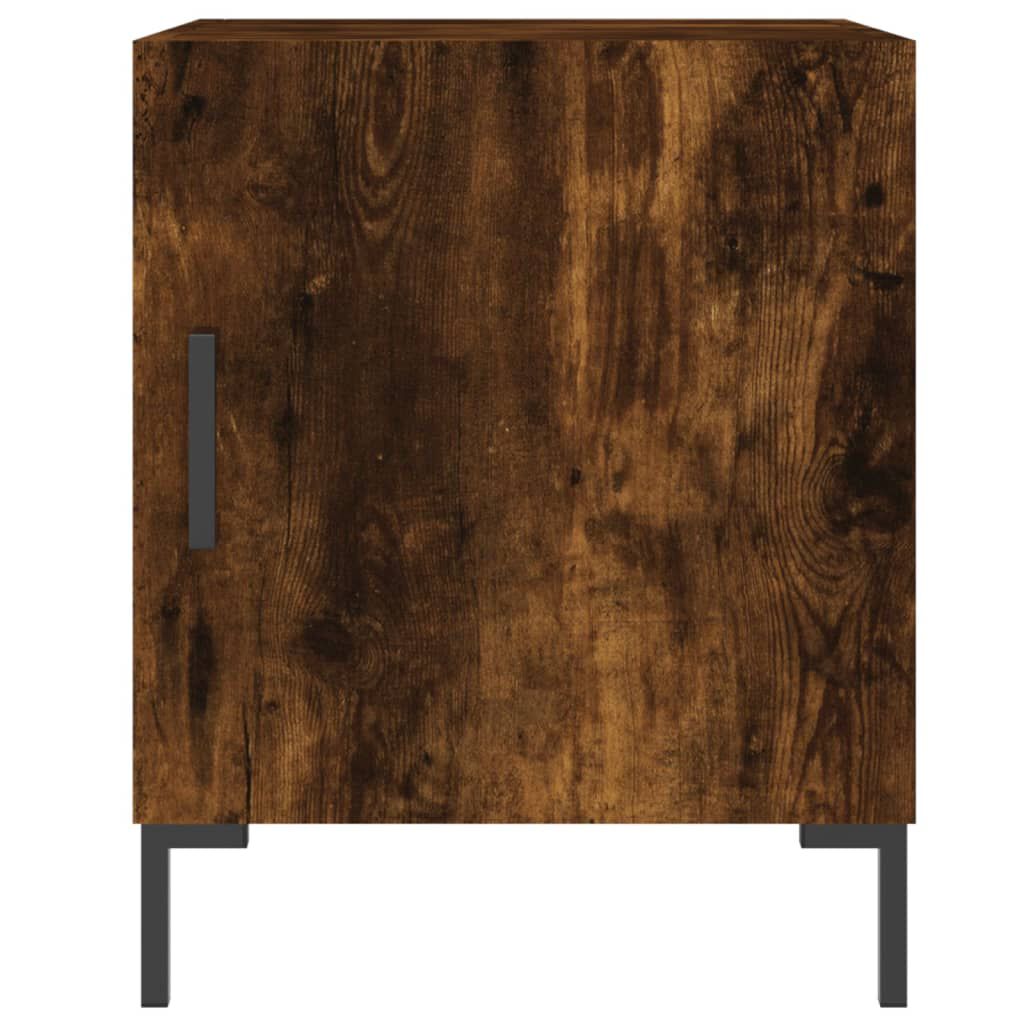vidaXL Κομοδίνο Καπνιστή Δρυς 40 x 40 x 50 εκ. από Επεξεργασμένο Ξύλο