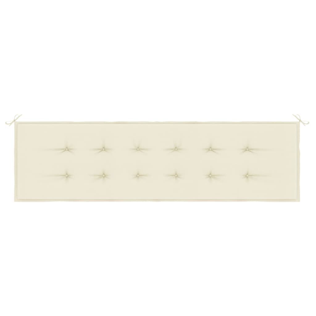 vidaXL Μαξιλάρι Πάγκου Κήπου Κρεμ 180x50x3 εκ. Ύφασμα Oxford